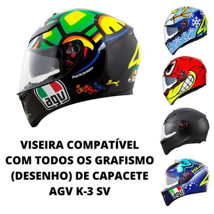 Viseira Capacete K1S K3 SV K5 - Proteção Facial Antiembaçamento + Película