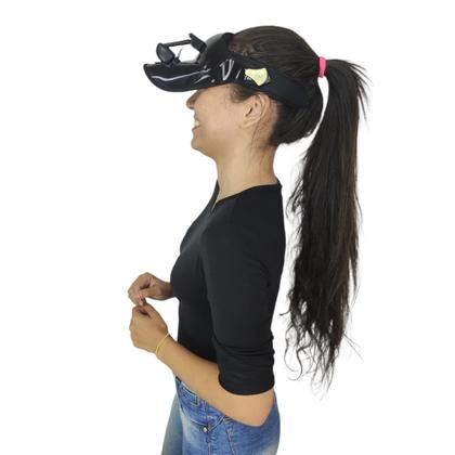 Imagem de Viseira Ventilador Chapeu Helice Praia Piscina Verao Caminhada Academia Corrida Sol Calor