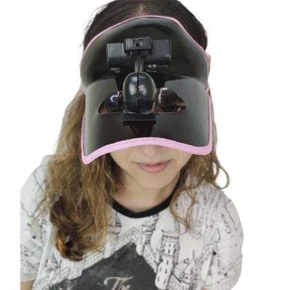 Imagem de Viseira Ventilador Piscina Sol Praia Lazer Chapeu Helice Verao Calor Academia Corrida Caminhada