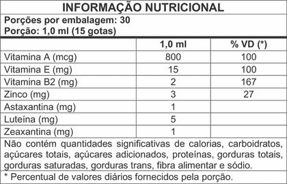Imagem de Vision Liv- Astaxantina, Zeaxantina, Luteína, Vitaminas e Zinco 30ml Celliv
