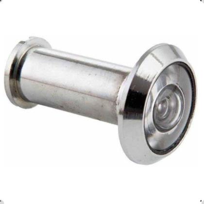 Imagem de Visor Olho Mágico P/ Porta Portão Latão Cromado Brasfort