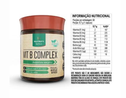 Imagem de Vit B Complex (Complexo B) com 60 Cápsulas-Nutrify