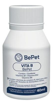 Vita B Suplemento Vitamínico - B1 B12 B6 - Bepet - 40ml Imagem de Vita B Suplemento Vitamínico - B1 B12 B6 - Bepet - 40ml