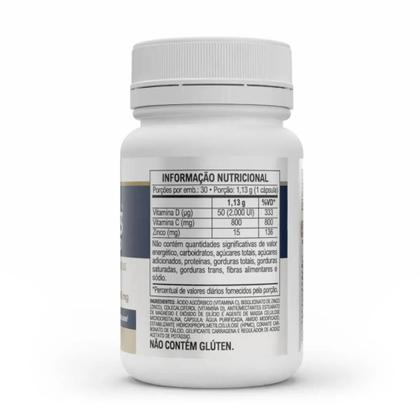 Imagem de Vita D3 Vitamina C Com Zinco 30 Cápsulas  Vitafor