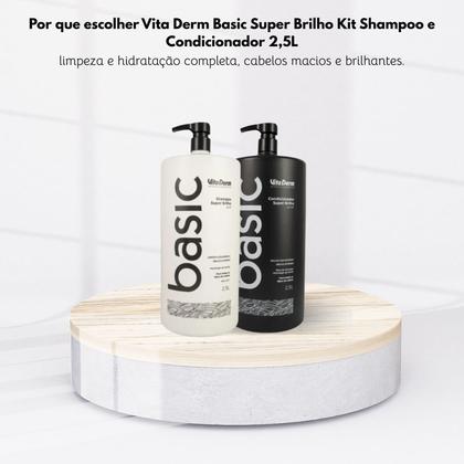 Imagem de Vita Derm Basic Super Brilho Kit Shampoo e Condicionador 2,5L