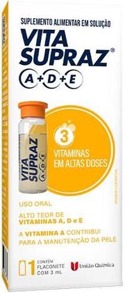 Imagem de Vita Supraz A+D+E Cabelo e Pele União Quimica 1 Ampola de 3 ml União Quimica