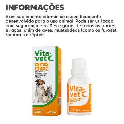 Imagem de Vita Vet C Suplemento Vitaminico Gota 30ml