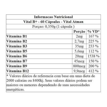 Imagem de Vital B+ 350mg 60 Cápsulas Vital