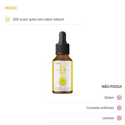 Imagem de Vitamin D 200UI For Kids e Baby Family Care 30ml True Source