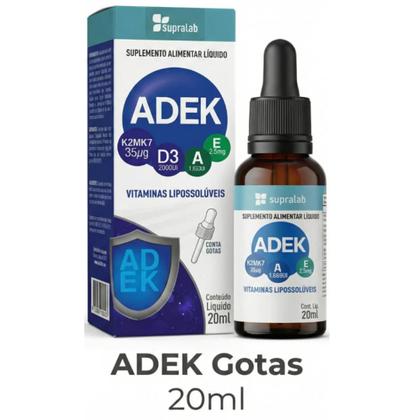 Imagem de Vitamina ADEK A D3 E K2 Frasco 20 ml gotas d3 2000ui KADE Supraervas