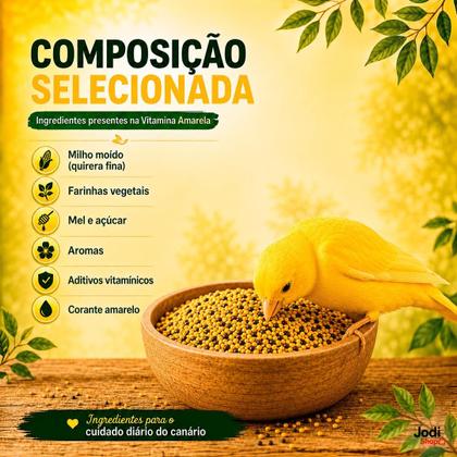 Imagem de Vitamina Amarela Para Canários - 5Kg E Outros Pássaros Plumagem Amarela Em Aves