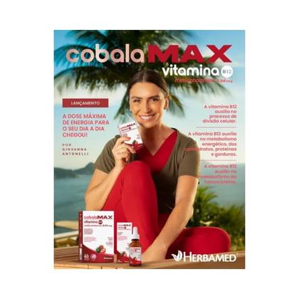 Imagem de Vitamina B12 Cobalamax 60 Comprimidos Mastigáveis Herbamed
