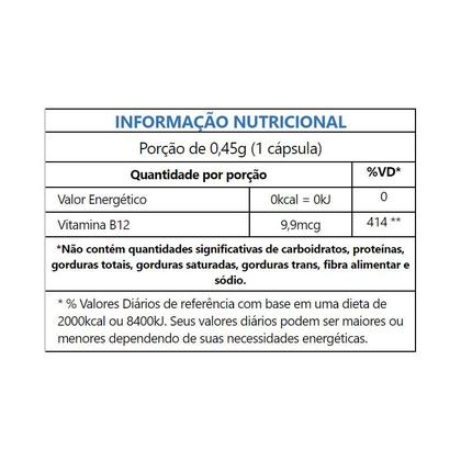 Imagem de Vitamina B12 Cobalamina Vegana 60 cápsulas de 450mg Kit com 3