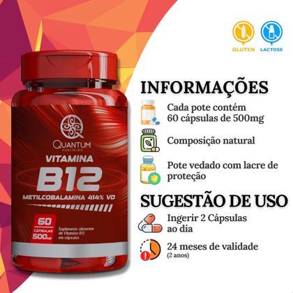 Imagem de Vitamina B12 Concentrada 60 Cáps - Quantum