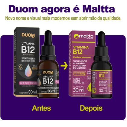 Imagem de Vitamina B12 em Gotas 30ml Sabor Frutas Vermelhas Maltta
