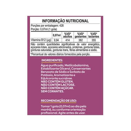 Imagem de Vitamina B12 em Gotas 30ml Sabor Frutas Vermelhas Maltta