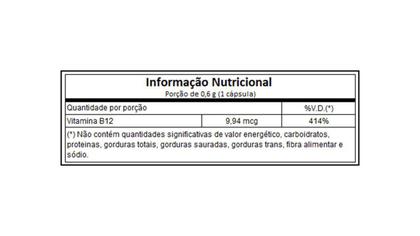 Imagem de Vitamina B12 Metilcobalamina 414%- 60Caps Nutrify