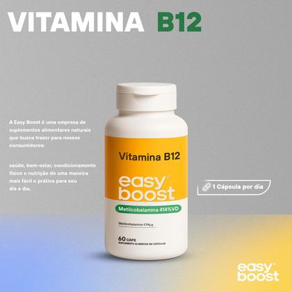 Imagem de Vitamina B12 Metilcobalamina Easy Boost 414% Vd 60 Cápsulas