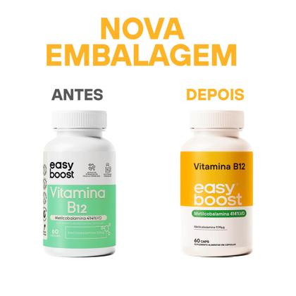 Imagem de Vitamina B12 Metilcobalamina Easy Boost 414% Vd 60 Cápsulas