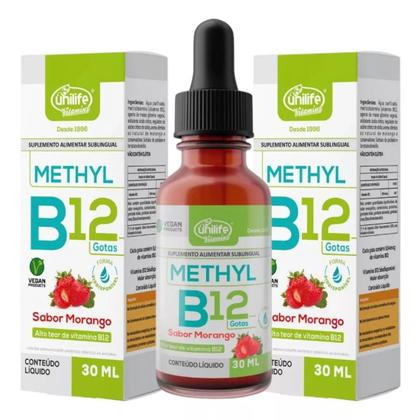 Imagem de Vitamina B12 Metilcobalamina Gotas 30ml de Morango