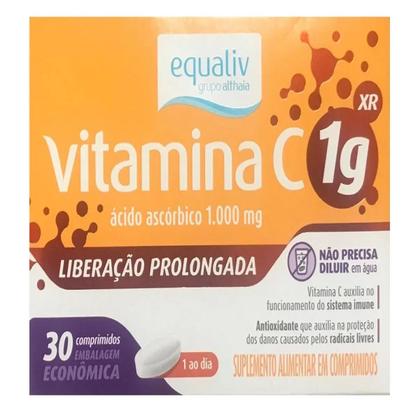 Vitamina C 1g 30 Cápsulas - Equaliv Liberação Prolongada - Vitaminas A ...