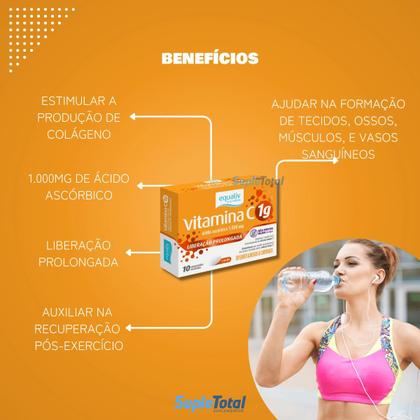 Imagem de Vitamina C 1g Liberação Prolongada 10 Comp Equaliv