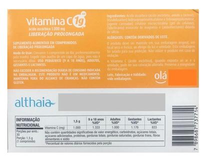 Imagem de Vitamina C 1Gr Xr Liberação Prolongada 30Cp - Equaliv