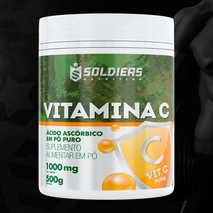 Imagem de Vitamina C em Pó - Ácido Ascórbico 500g - 100% Puro Importado - Soldiers Nutrition