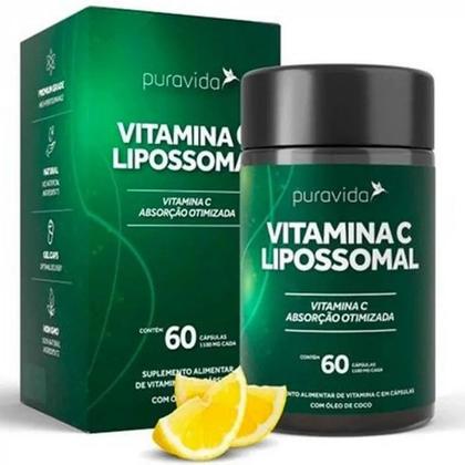 Imagem de Vitamina C Lipossomal 1000mg + Óleo De Coco (60 caps) - Pura Vida