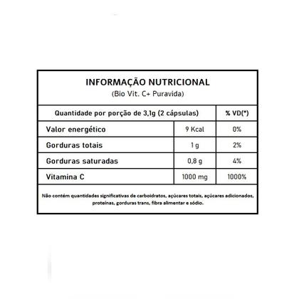 Imagem de Vitamina C - Puravida 60 Cápsulas