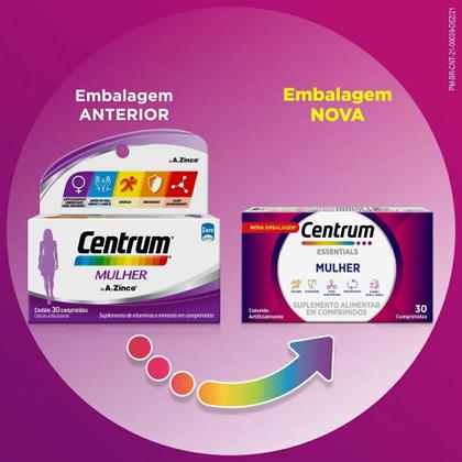 Imagem de Vitamina Centrum Mulher de A a Zinco 30 Comprimidos Original