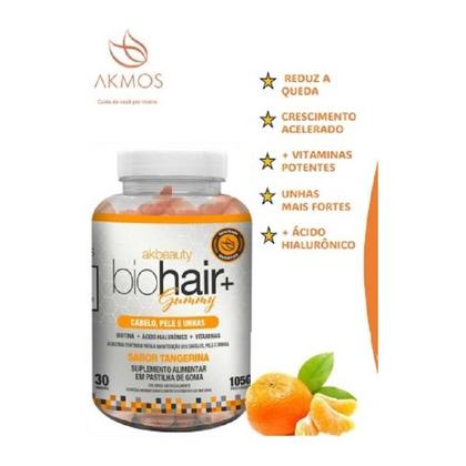 Imagem de Vitamina Crescimento Cabelos C/ Biotina 30 Gomas Biohair Ak