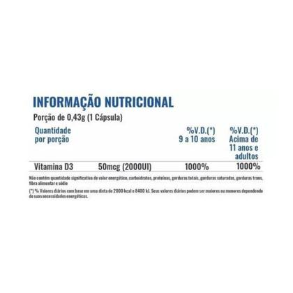 Imagem de Vitamina D3 2000ui Profit 60 Cápsulas