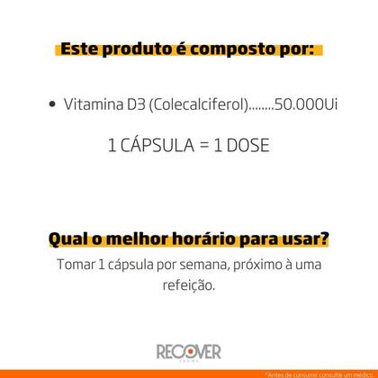 Imagem de Vitamina D3 50.000 Ui - 8 Cápsulas (8 Doses)