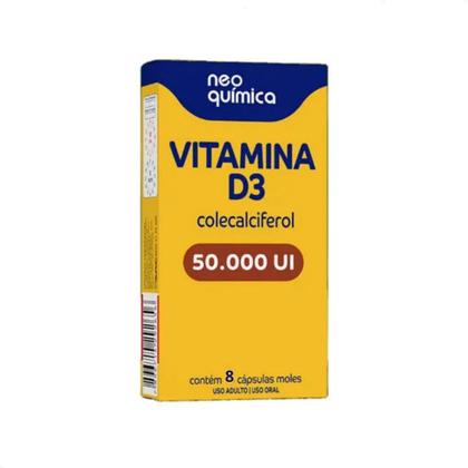 Imagem de Vitamina D3 50.000UI da Neo Química com 8 Cápsulas