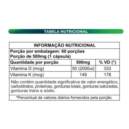 Imagem de Vitamina D3 com K2 60 Cápsulas Fitoprime