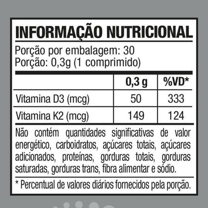 Imagem de Vitamina D3+K2 30 Comprimidos - Bionatus