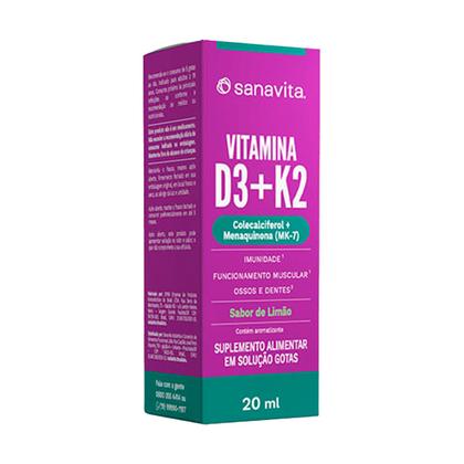 Imagem de VITAMINA D3+ K2 EM GOTAS 20ml - SANAVITA