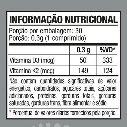 Imagem de Vitamina d3+k2 mk-7 30 comprimidos bionatus