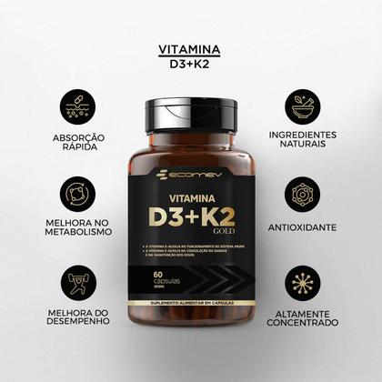 Imagem de Vitamina D32.000ui + K2 Mk-7 149mcg 60 Cáps Formula Importada - Ecomev