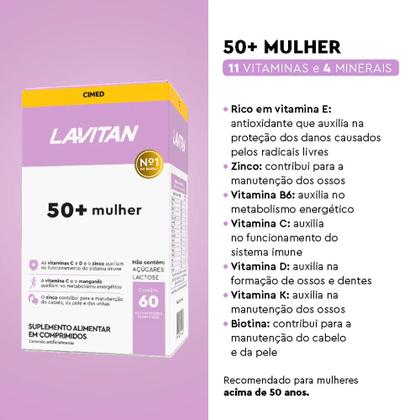 Imagem de Vitamina Lavitan 50+ Mulher Vitalidade 60 Cpr - Cimed