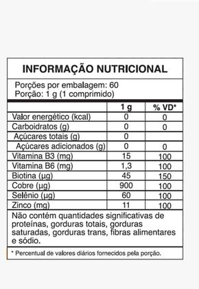 Imagem de Vitamina para Cabelos Focus Hair 1000mg 60 Comp Fortalecimento Capilar Brilho Combate a Queda
