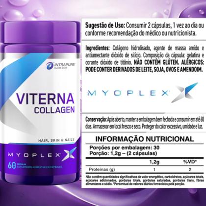 Imagem de Viterna Collagen Skin Hair Pele Cabelo Unha 60 Capsulas Myoplex