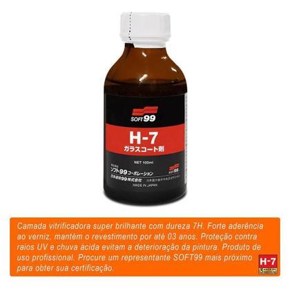 Imagem de Vitrificador de Pintura H7 Coating Glass Coat 100ml Soft99