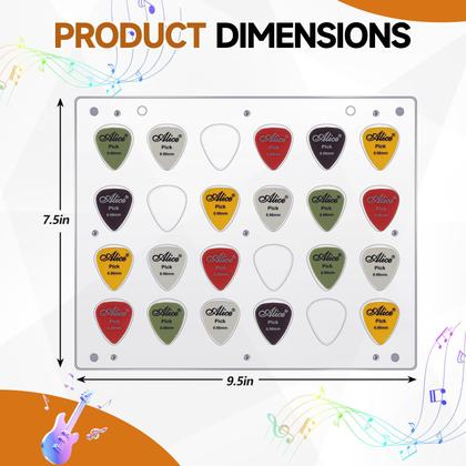 Imagem de Vitrine Guitar Pick Teenyyou de 24 slots para montagem na parede