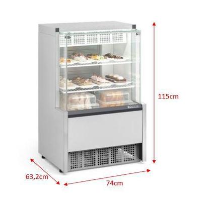 Imagem de Vitrine Refrigerada Confeitaria Dupla Função Linha Aurora 0,74m GPEA-075R/BR/220V - Gelopar