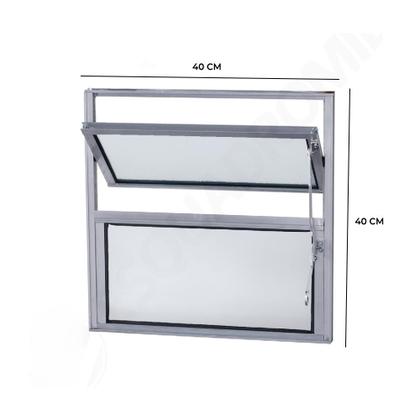 Imagem de Vitro Basculante 40x40 Preto  Janela Fumê Banheiro