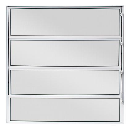 Imagem de Vitrô Basculante 80x80cm Alumínio Branco Vidro Mini Boreal