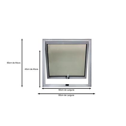 Imagem de Vitro Maxim Ar Alumínio Branco 40x60 Linha 25 Brecorimo