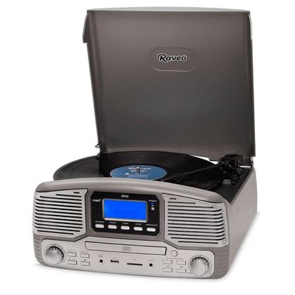 Vitrola Raveo Jazz Titanium Toca-Discos, CD Player, Bluetooth, USB